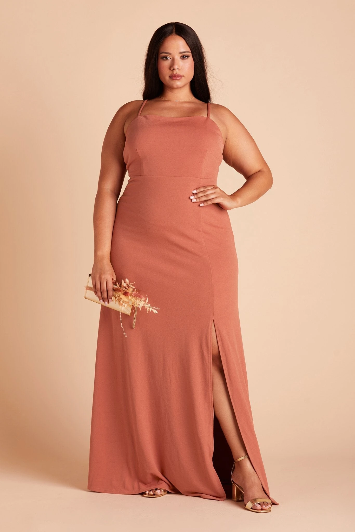 Benny Crepe Dress - Terracotta - Image 10