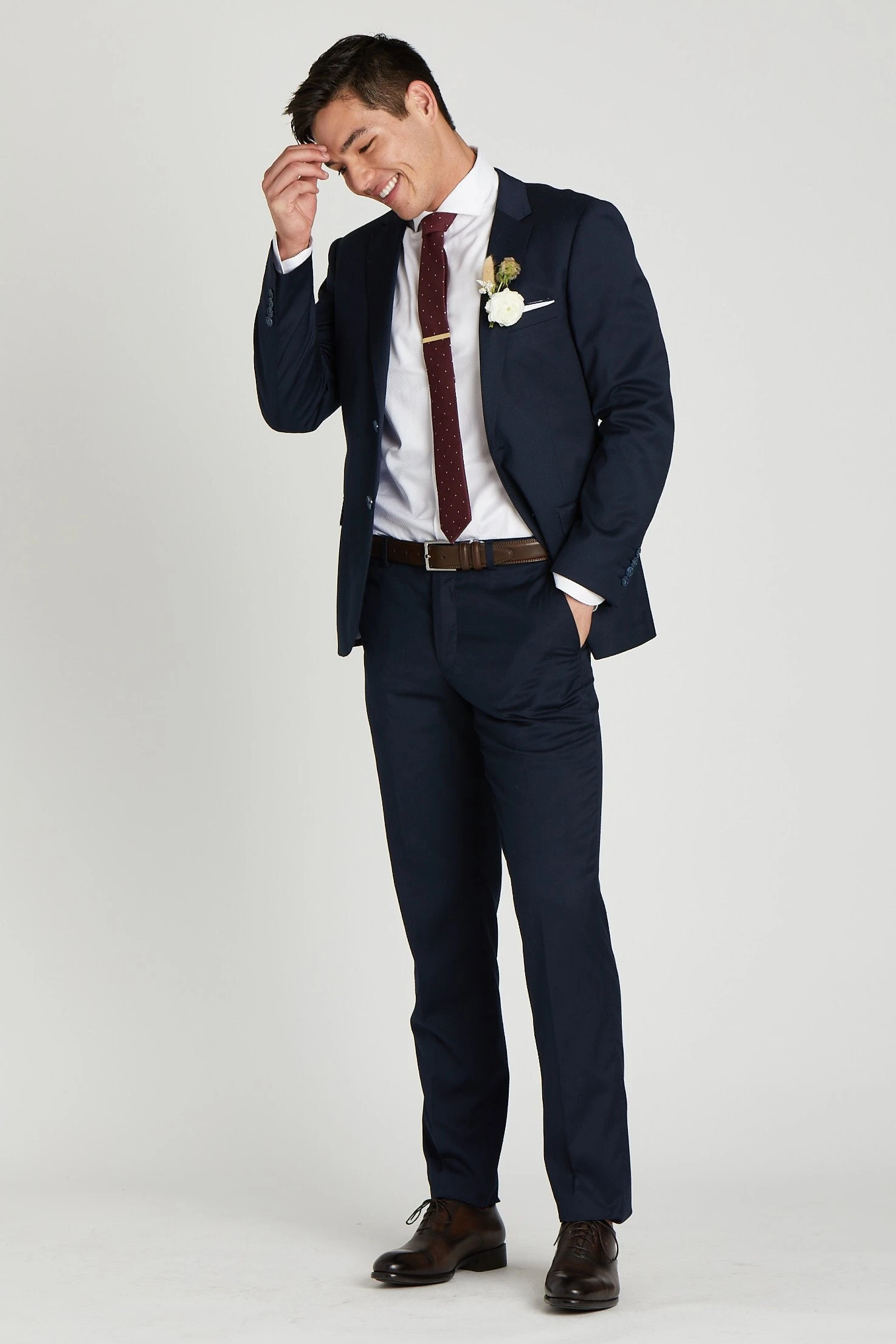 Simon Necktie - Cabernet Dot - Image 5