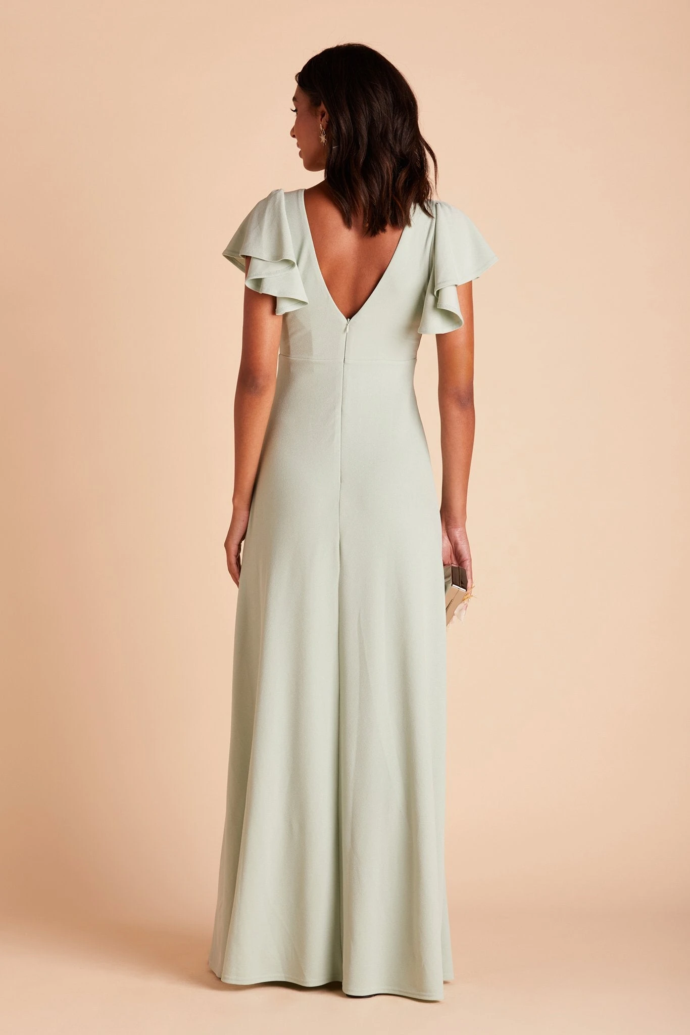 Hannah Crepe Dress - Sage - Image 8