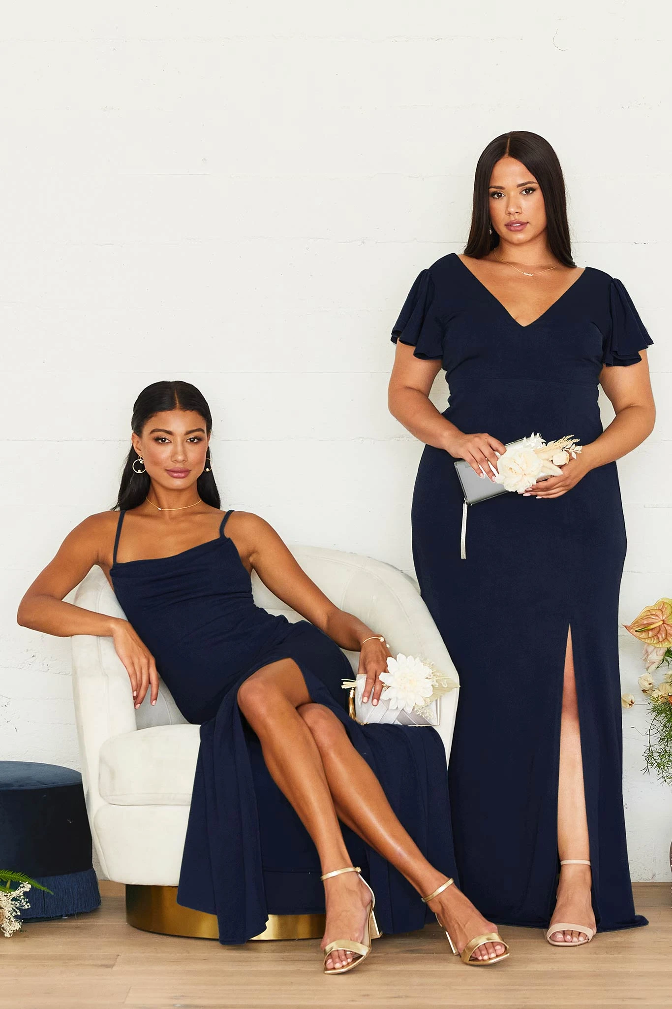 Hannah Crepe Dress - Navy - Image 2