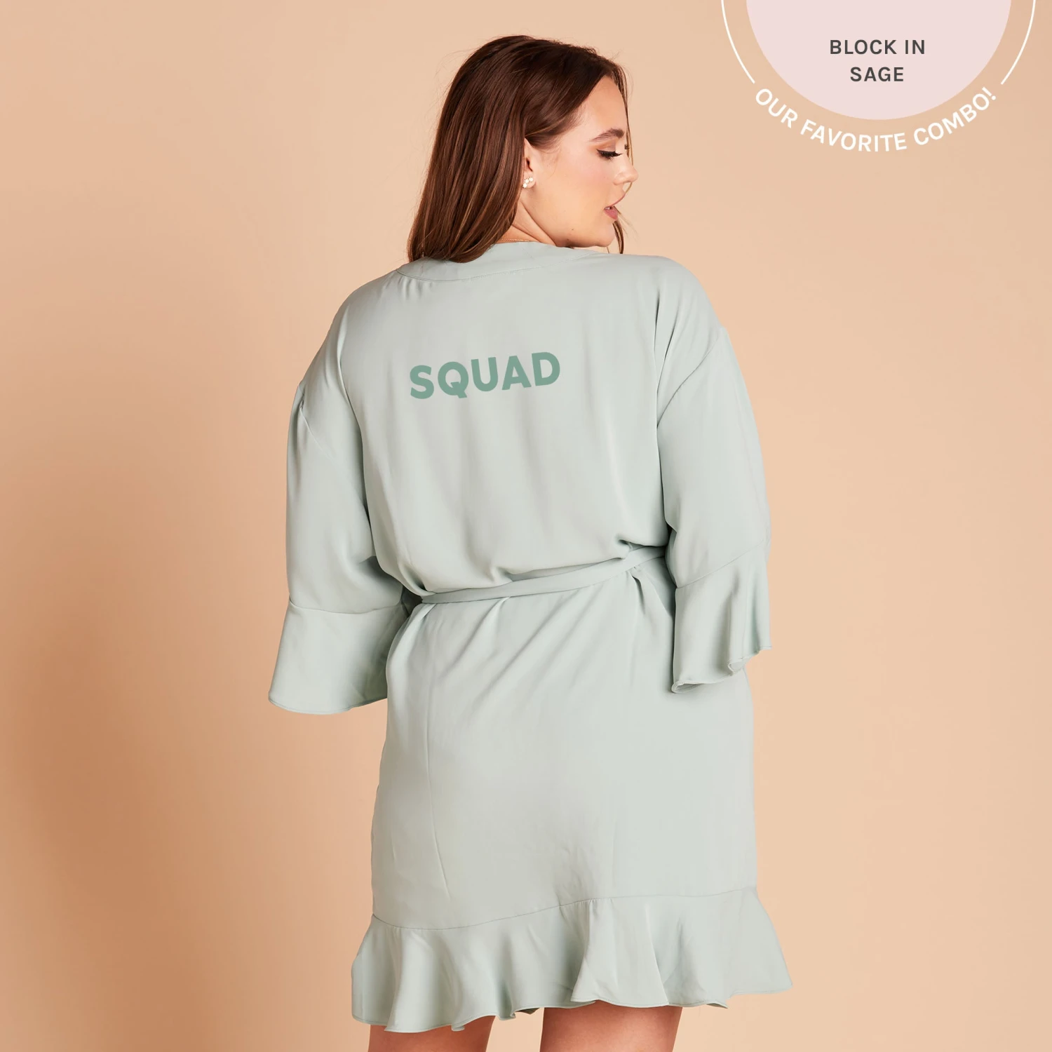 Kenny Ruffle Robe - Sage - Image 2