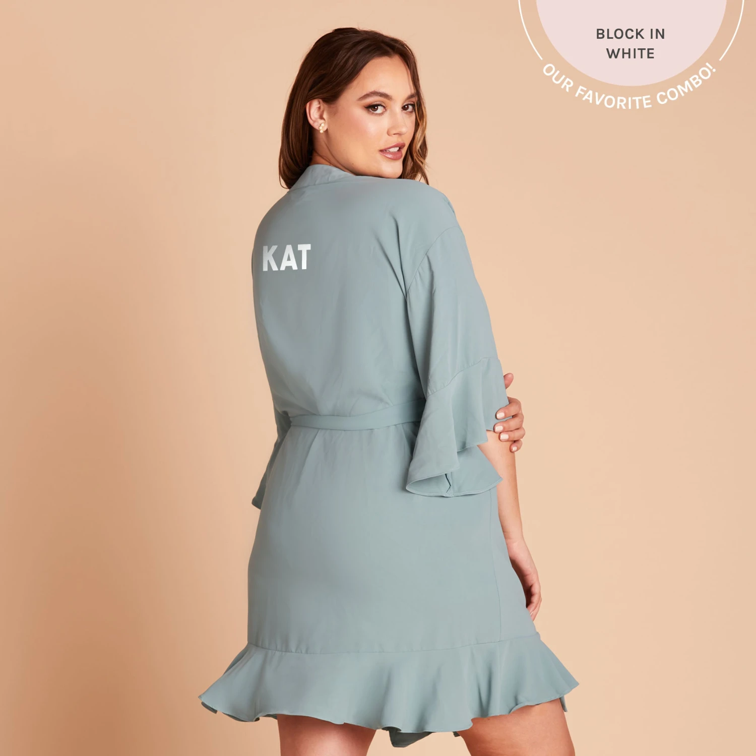 Kenny Ruffle Robe - Sea Glass - Image 2