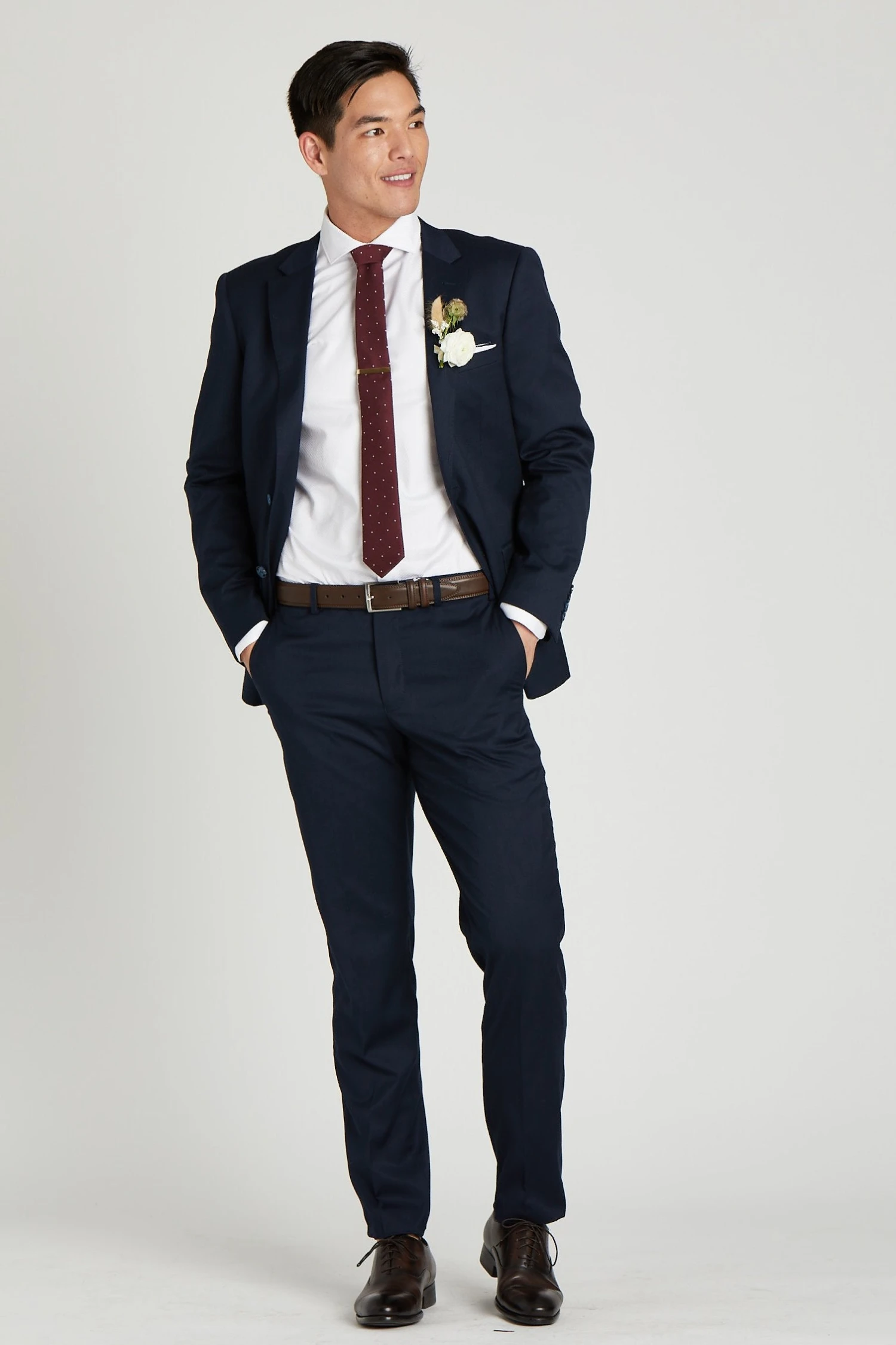 Simon Necktie - Cabernet Dot - Image 3