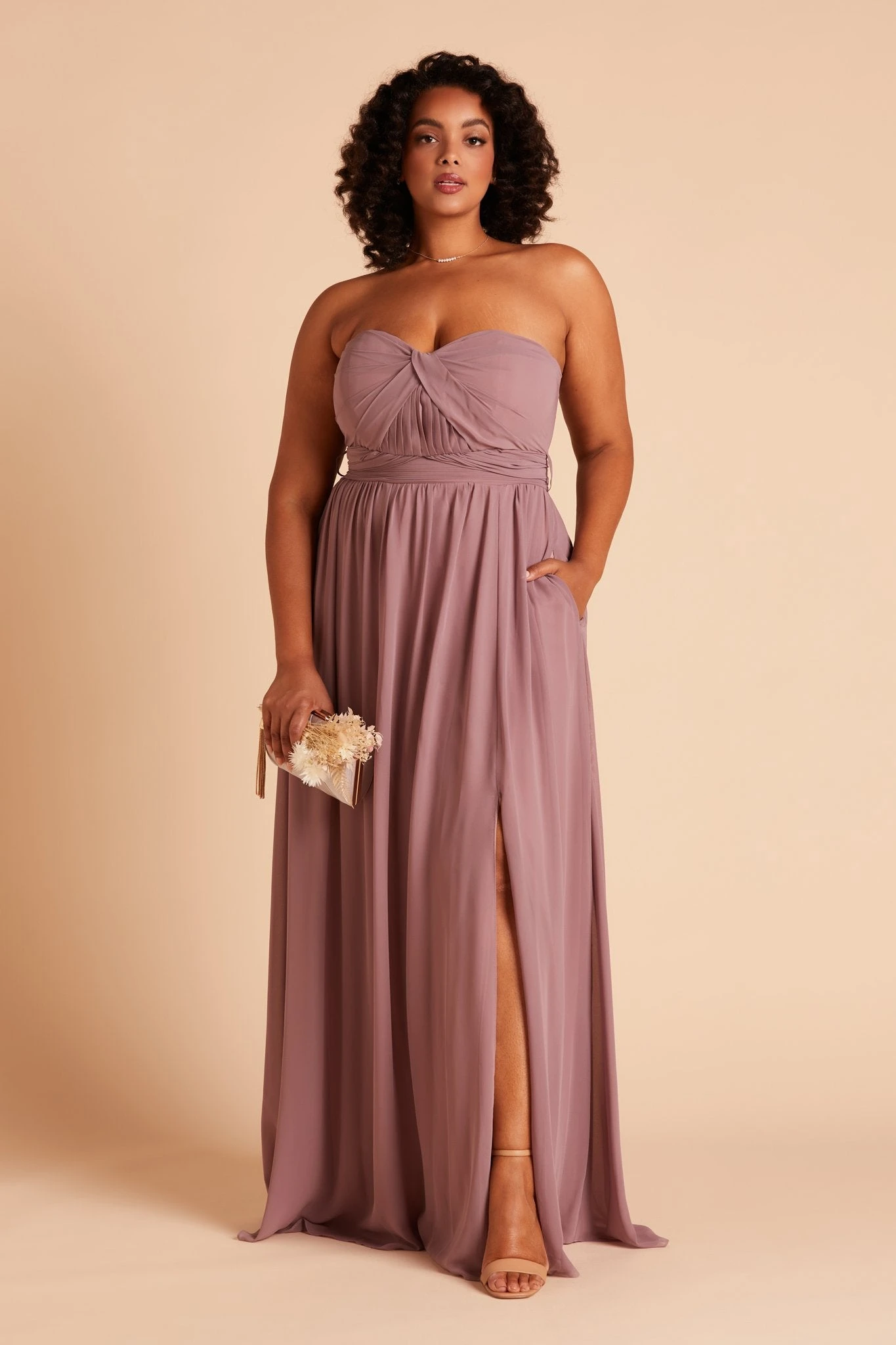 Grace Convertible Dress - Dark Mauve - Image 13