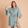 Kenny Ruffle Robe - Sea Glass