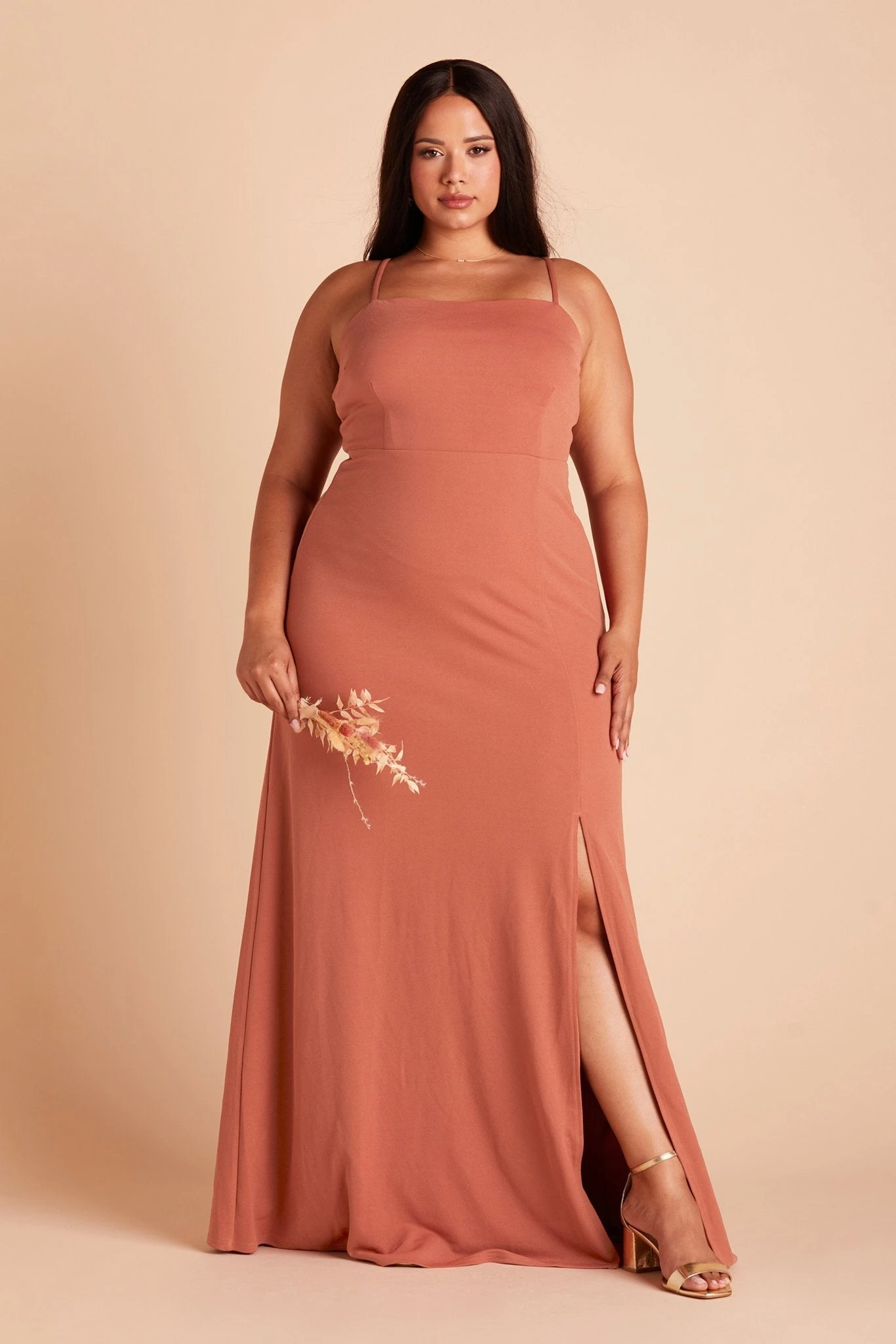 Benny Crepe Dress - Terracotta - Image 9