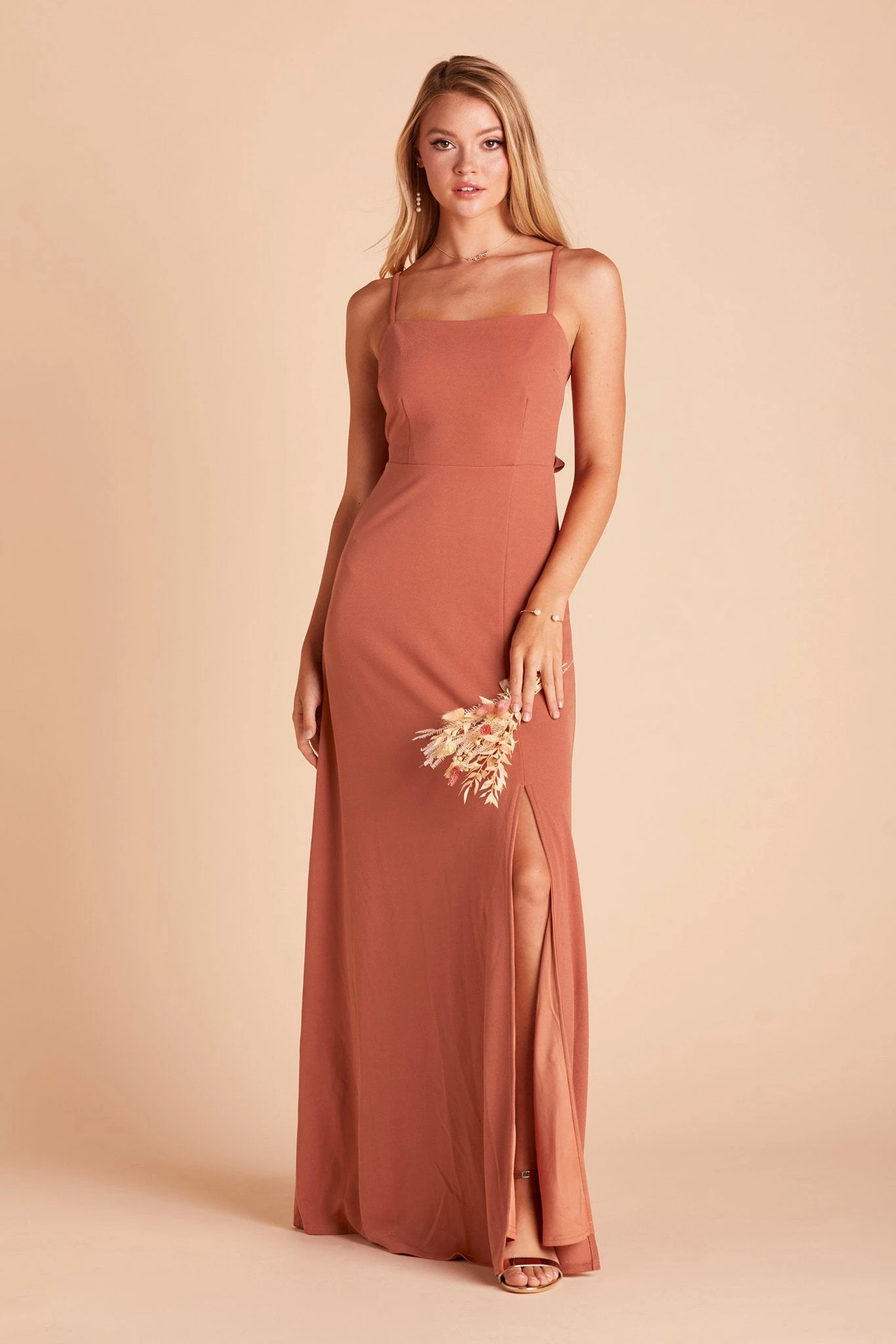 Benny Crepe Dress - Terracotta - Image 2