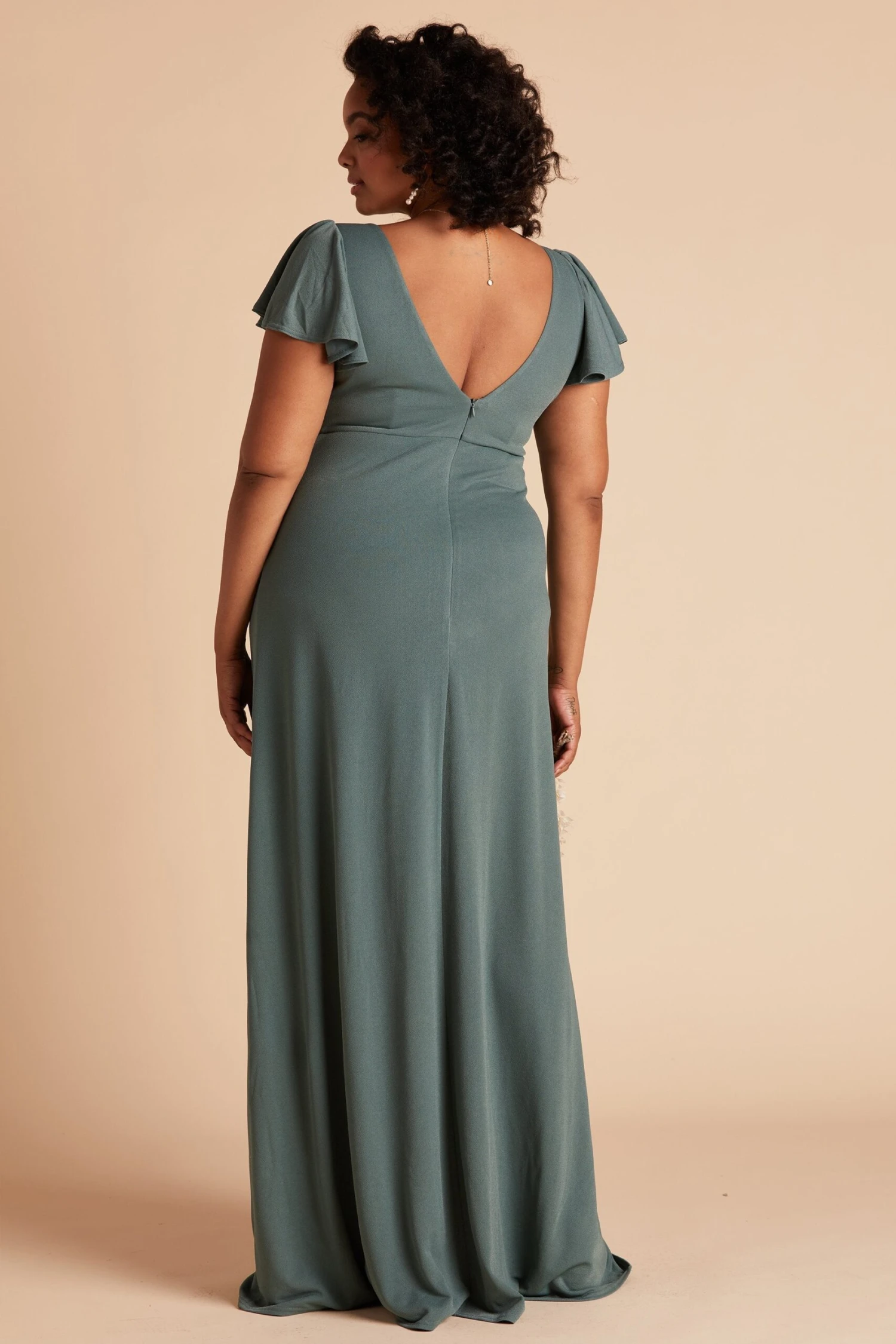 Hannah Crepe Dress - Sea Glass - Image 3