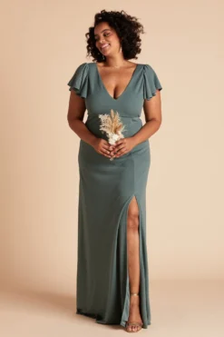 Hannah Crepe Dress - Sea Glass