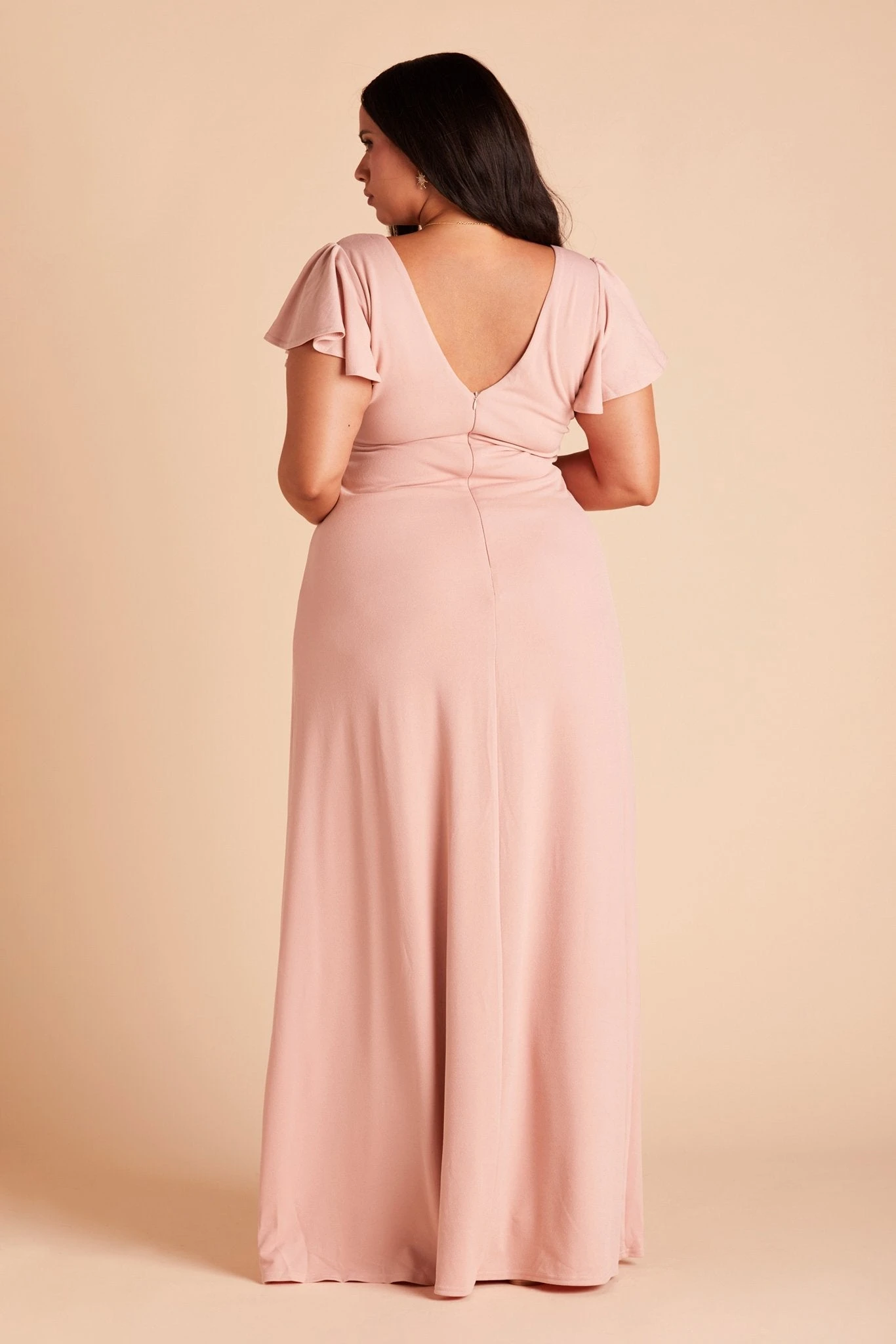 Hannah Crepe Dress - Dusty Rose - Image 11