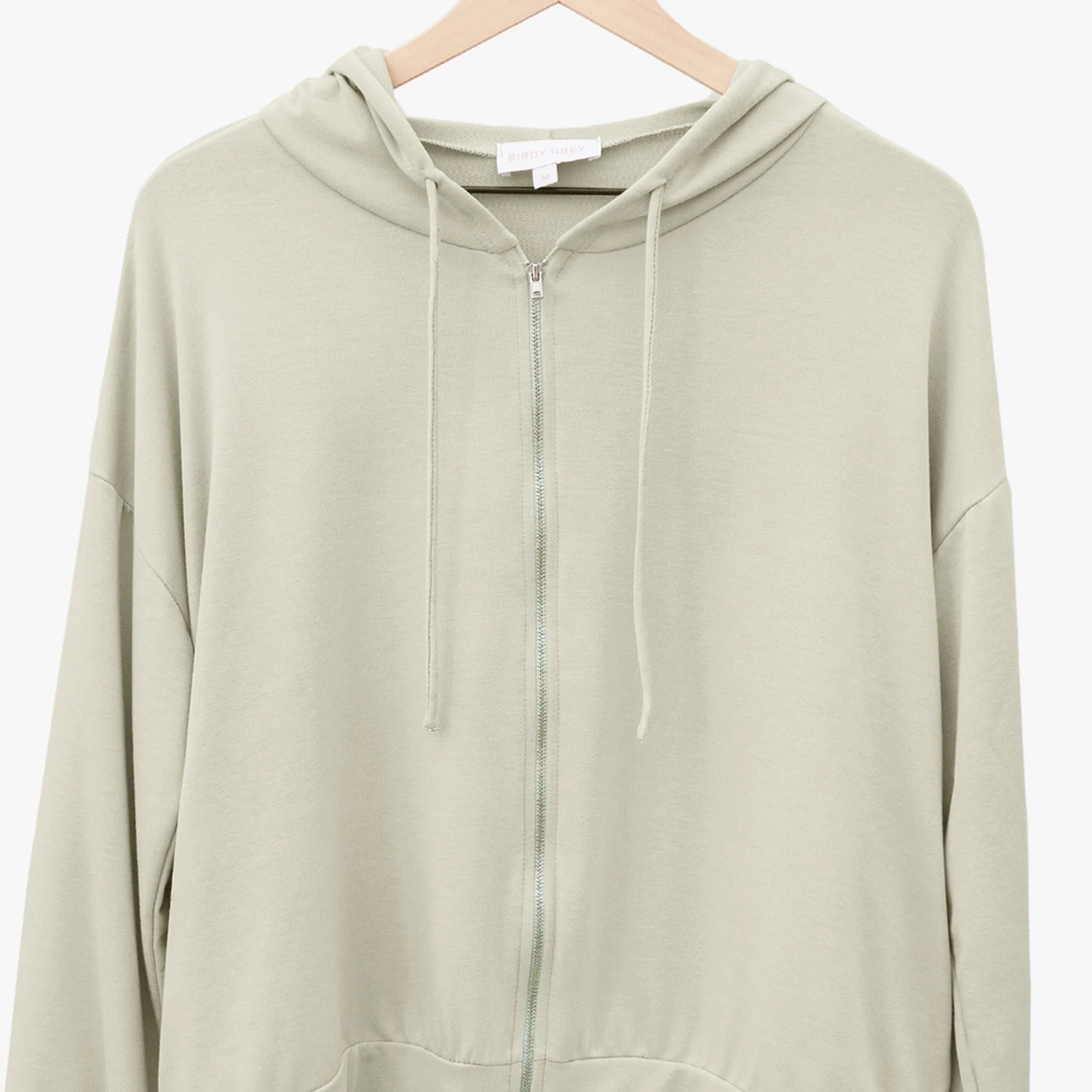 Zip Up Hoodie - Sage - Image 8