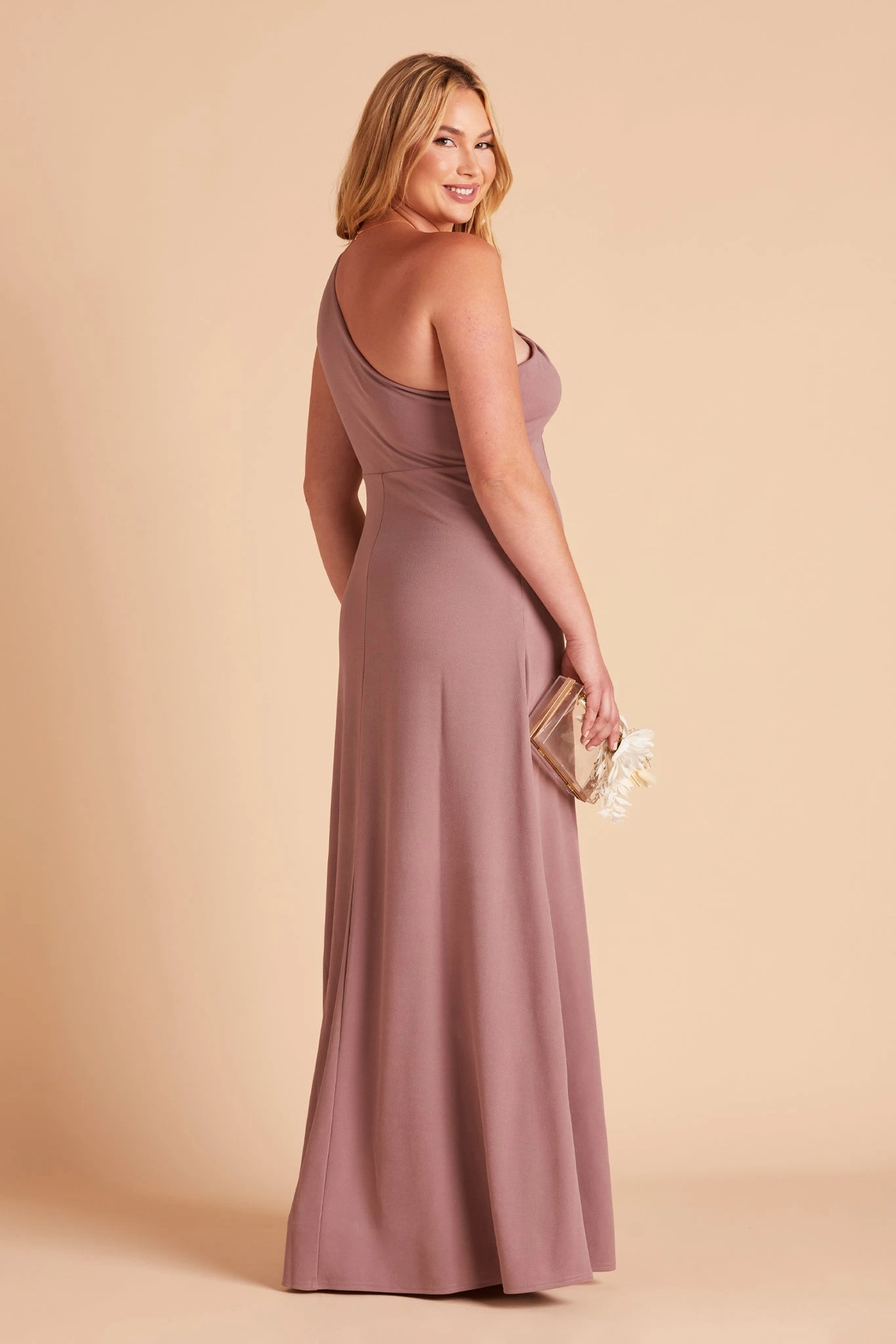 Kira Crepe Dress - Dark Mauve - Image 10