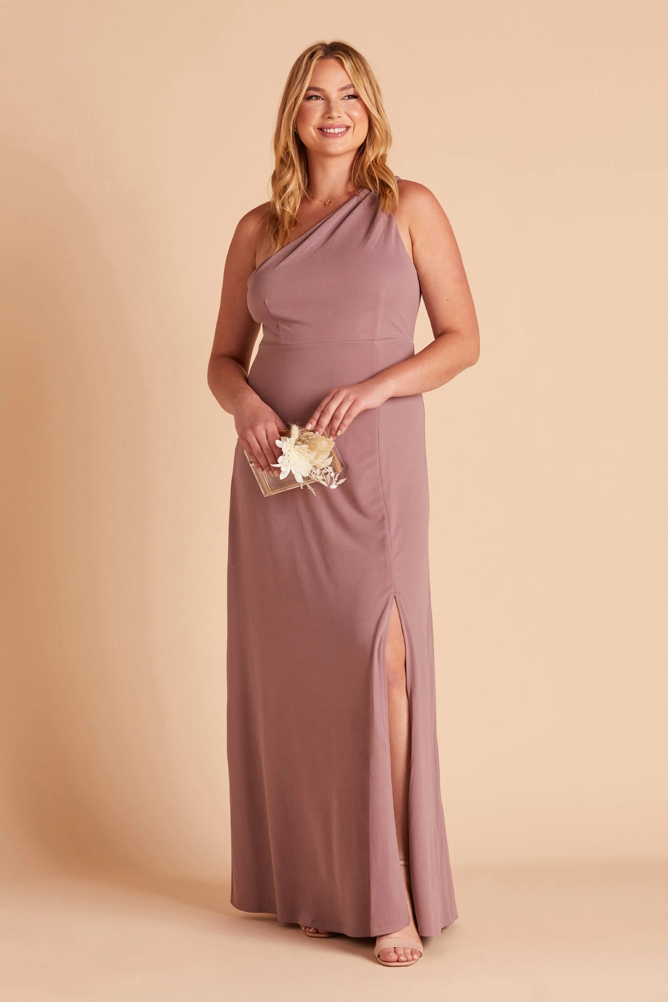 Kira Crepe Dress - Dark Mauve - Image 11