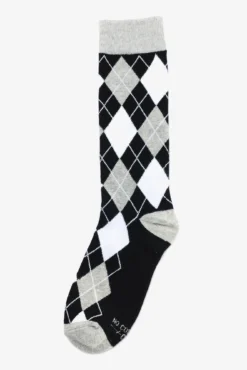 Argyle Groomsmen Socks By No Cold Feet - Black