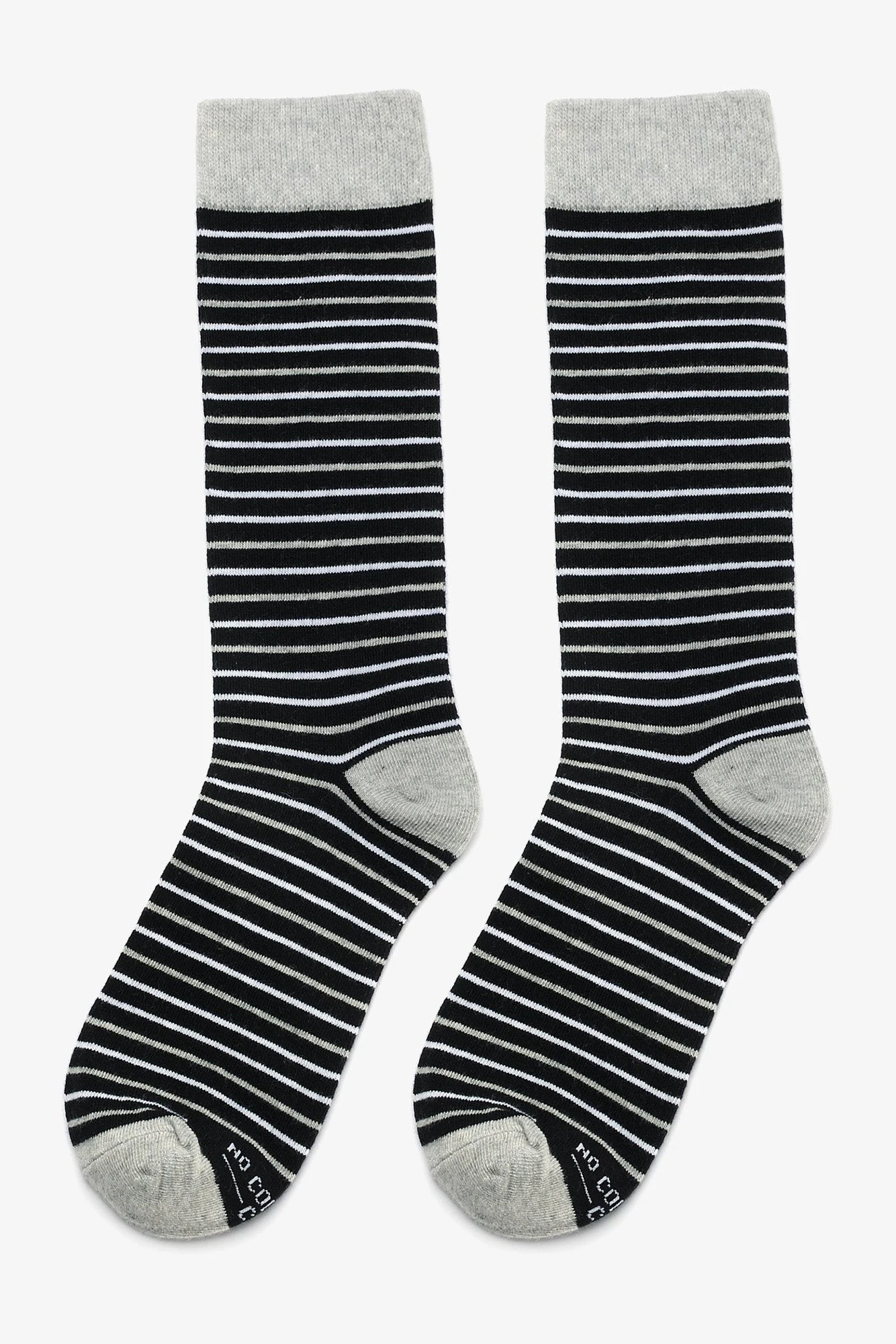 Striped Groomsmen Socks By No Cold Feet - Black - Image 3