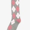 Argyle Groomsmen Socks By No Cold Feet - Dusty Rose