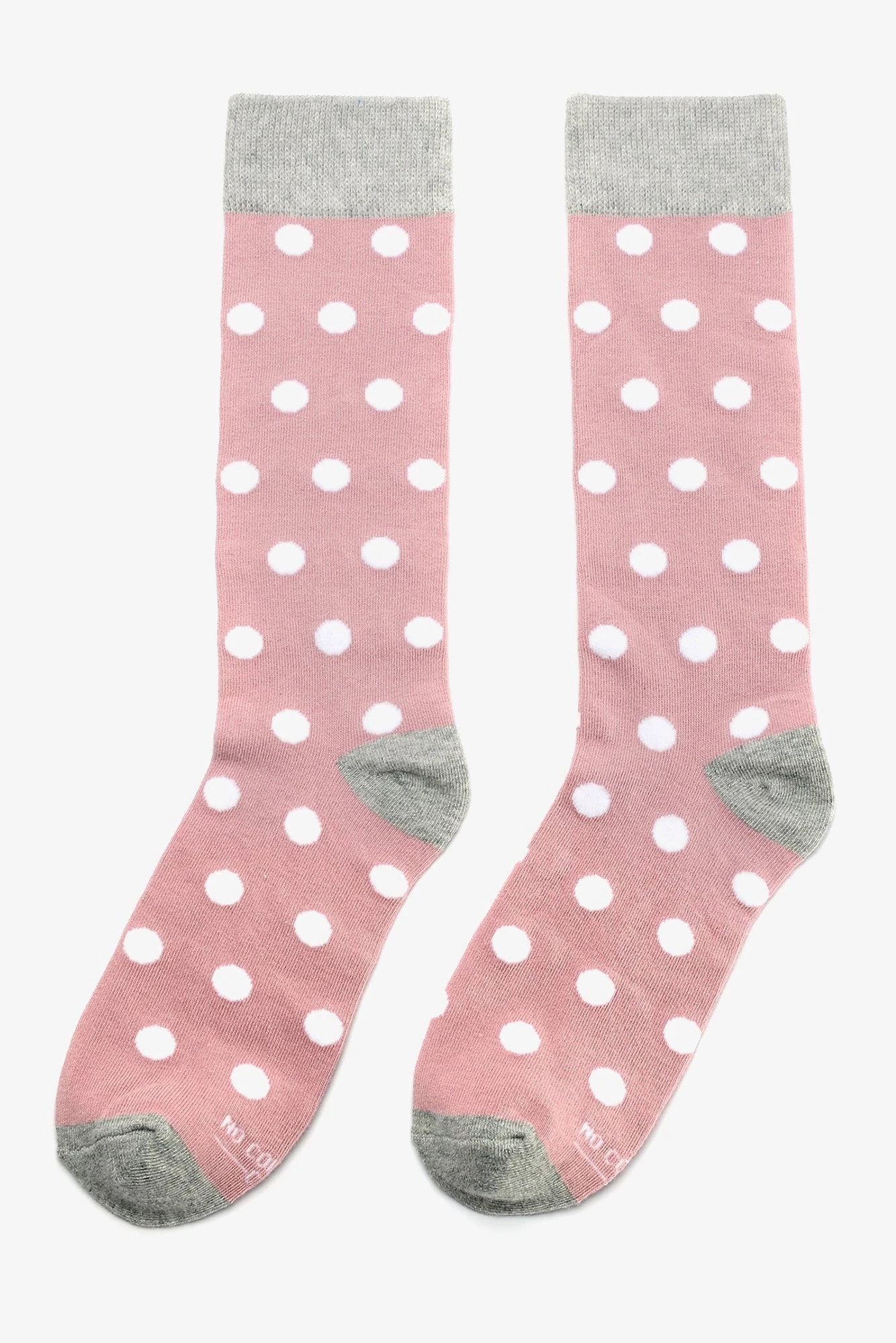 Polka Dot Groomsmen Socks By No Cold Feet - Dusty Rose - Image 3