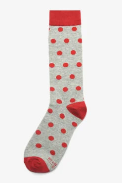 Polka Dot Groomsmen Socks By No Cold Feet - Red