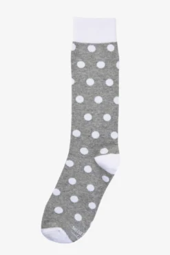 Polka Dot Groomsmen Socks By No Cold Feet - Grey