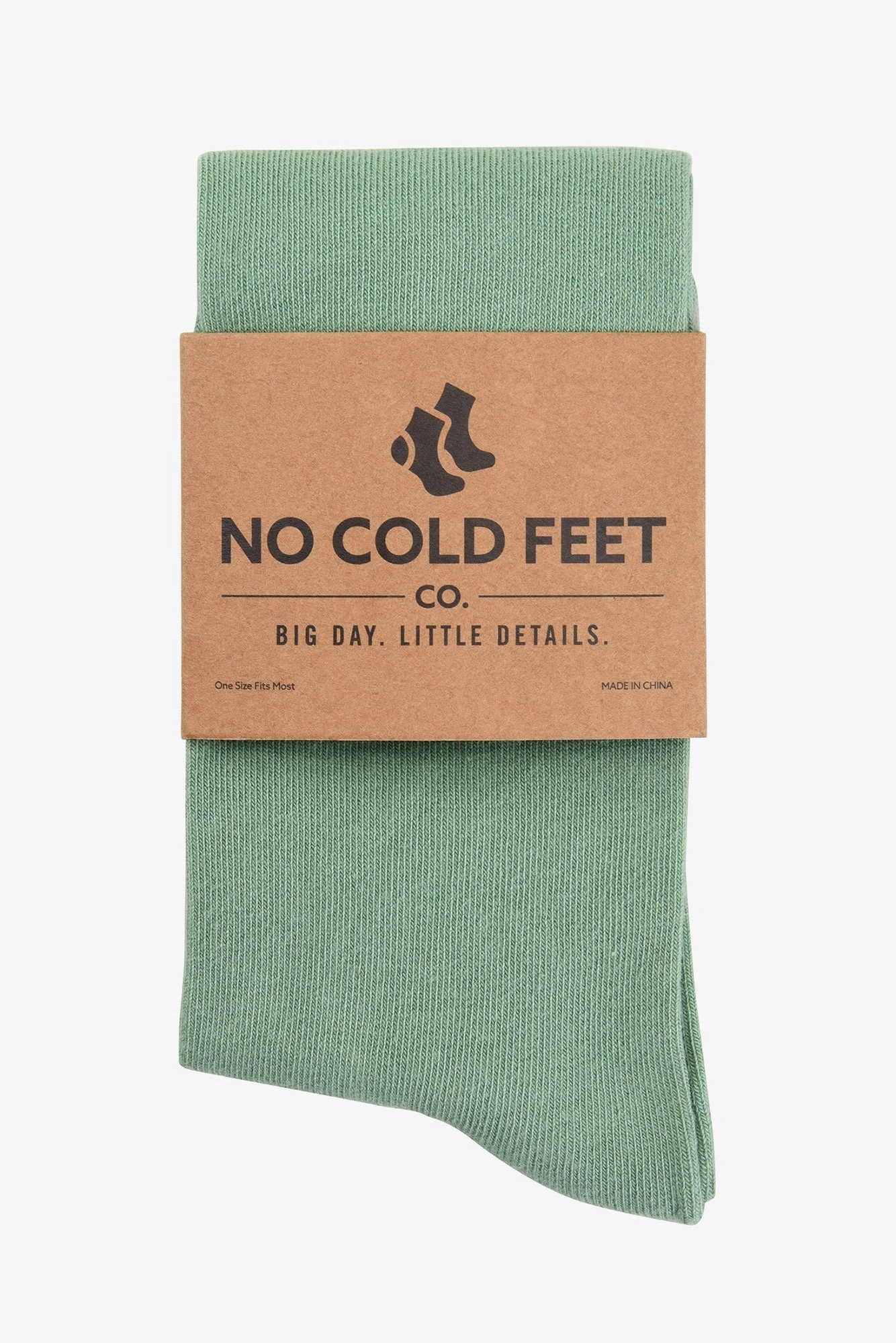 Solid Groomsmen Socks By No Cold Feet - Green - Image 3