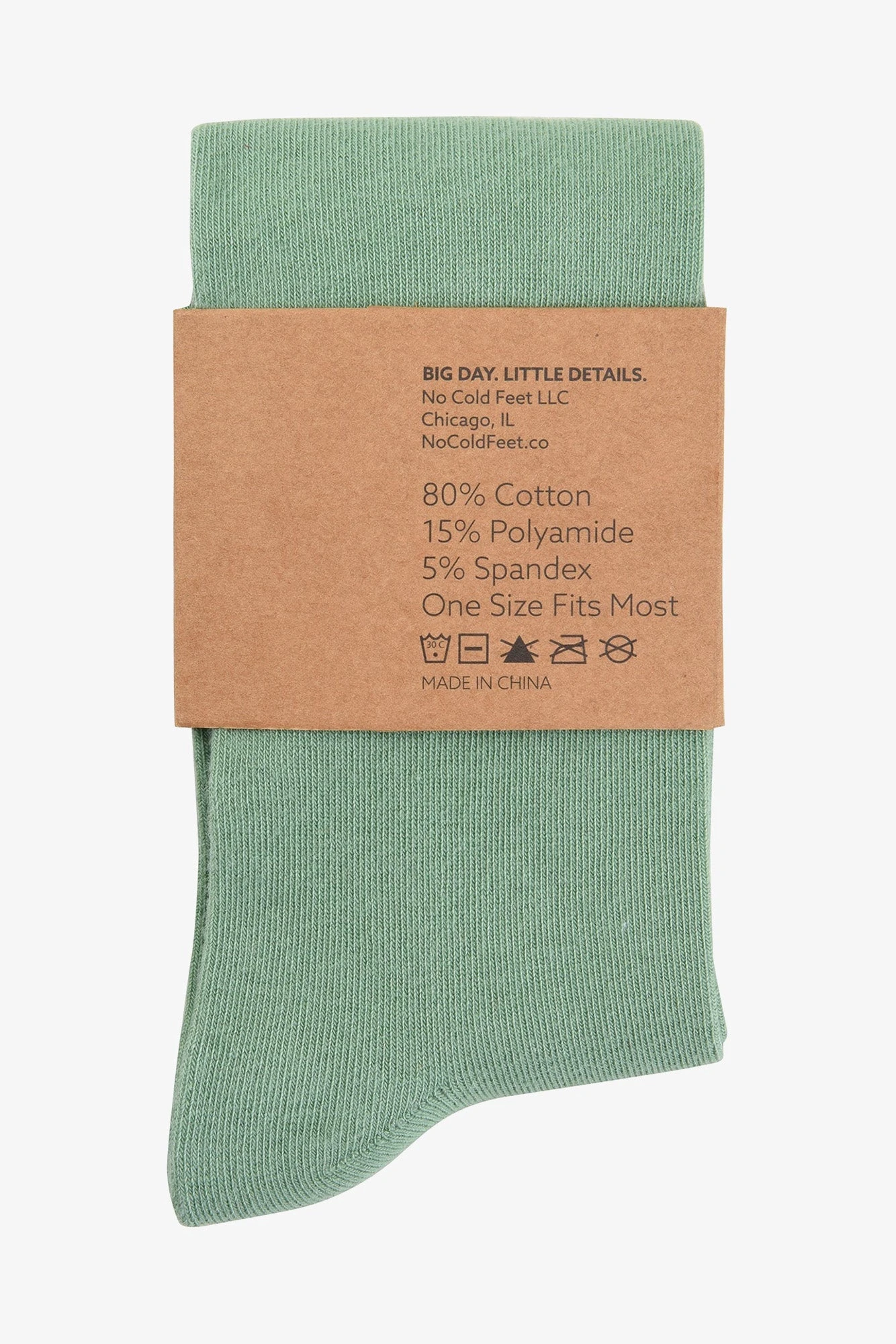 Solid Groomsmen Socks By No Cold Feet - Green - Image 4