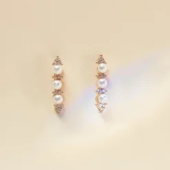 Santa Maria Pearl And Crystal Earrings