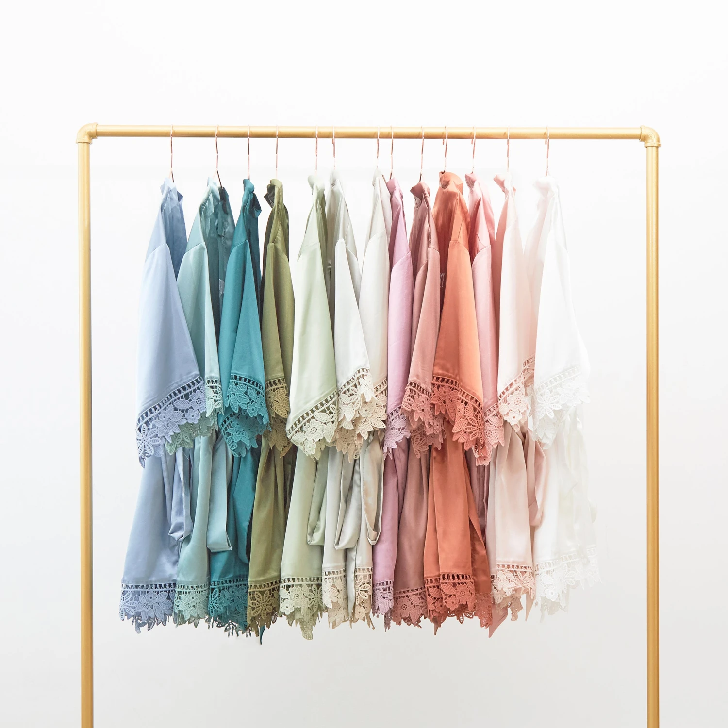 Claudine Lace Robe - Slate Blue - Image 8