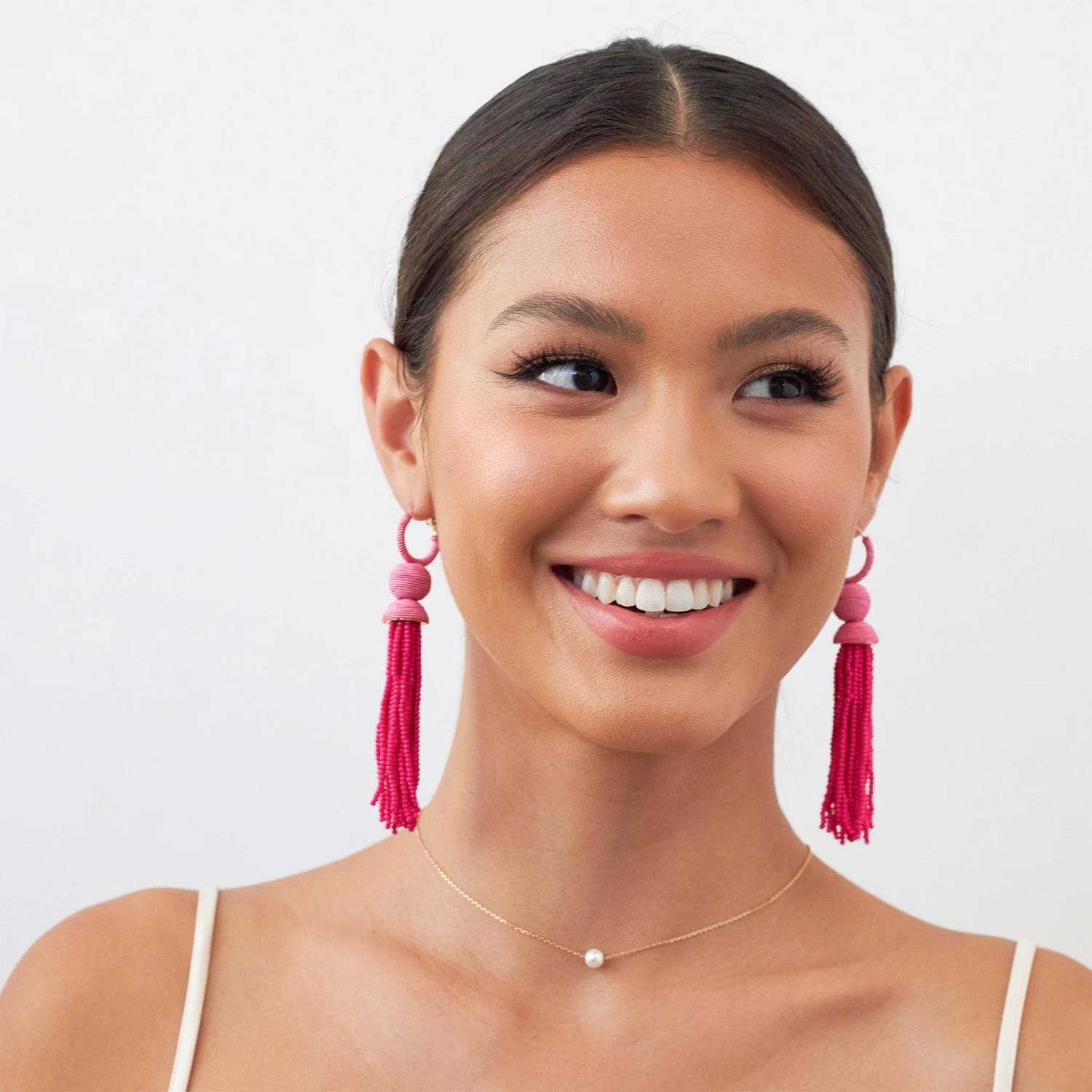 Tassel Earrings - Pink - Image 2