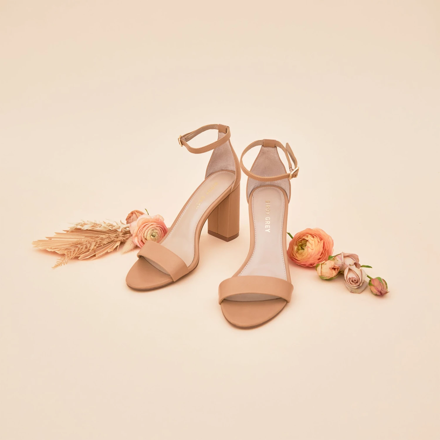 Mary High Chunky Heel - Nude Latte - Image 7