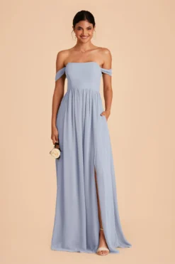 August Convertible Dress - Dusty Blue