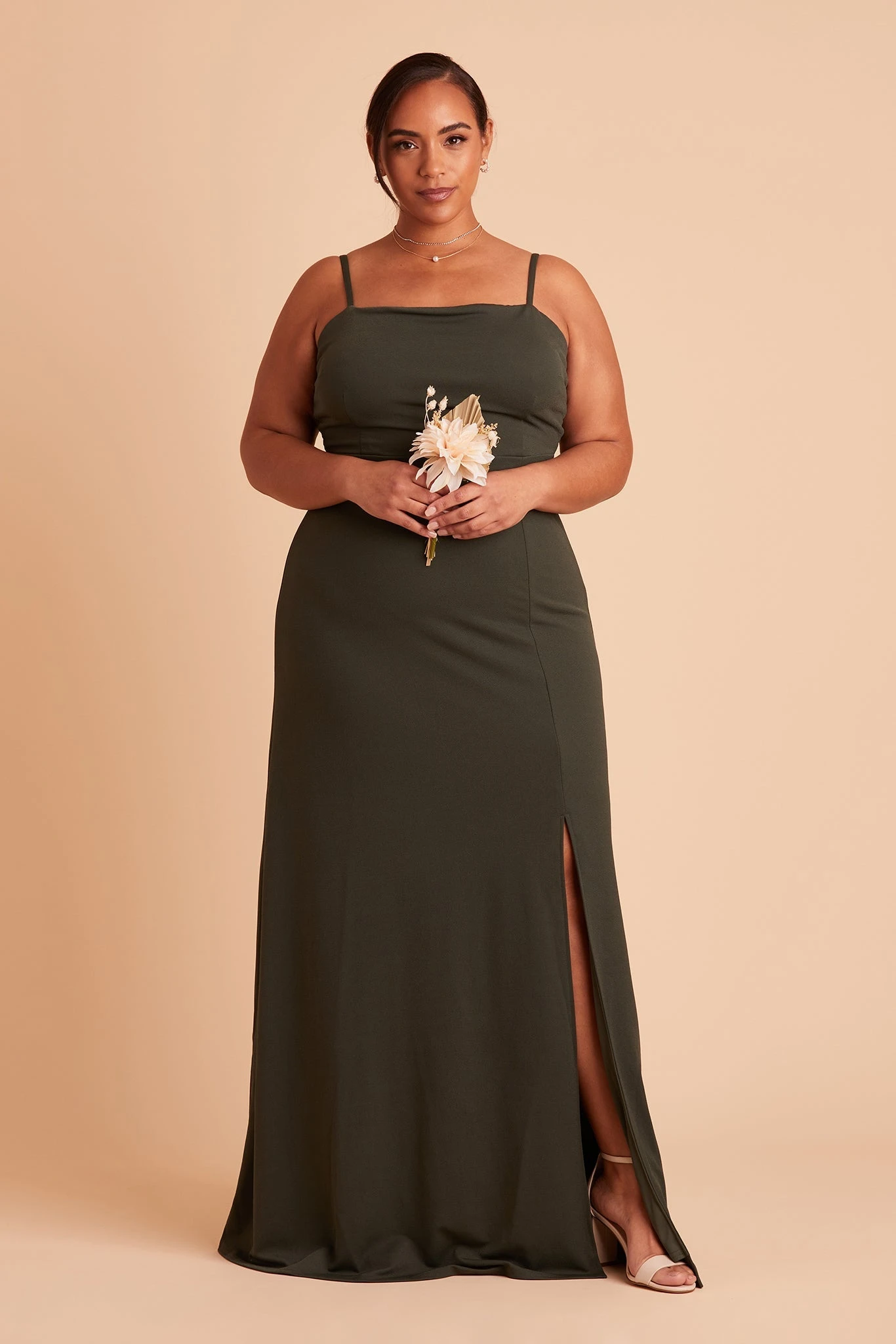 Benny Crepe Dress - Olive - Image 2