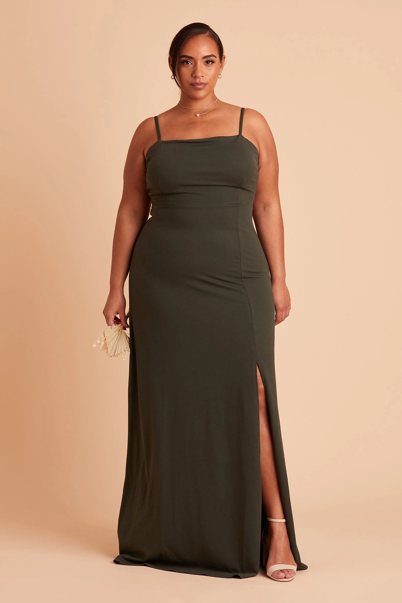 Benny Crepe Dress - Olive - Image 11