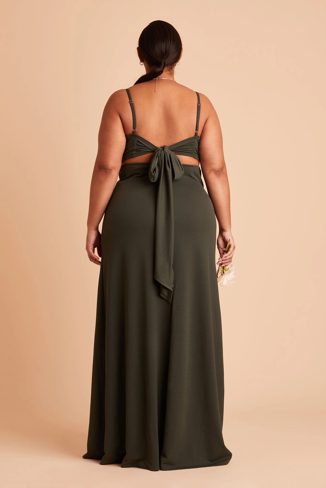 Benny Crepe Dress - Olive - Image 14