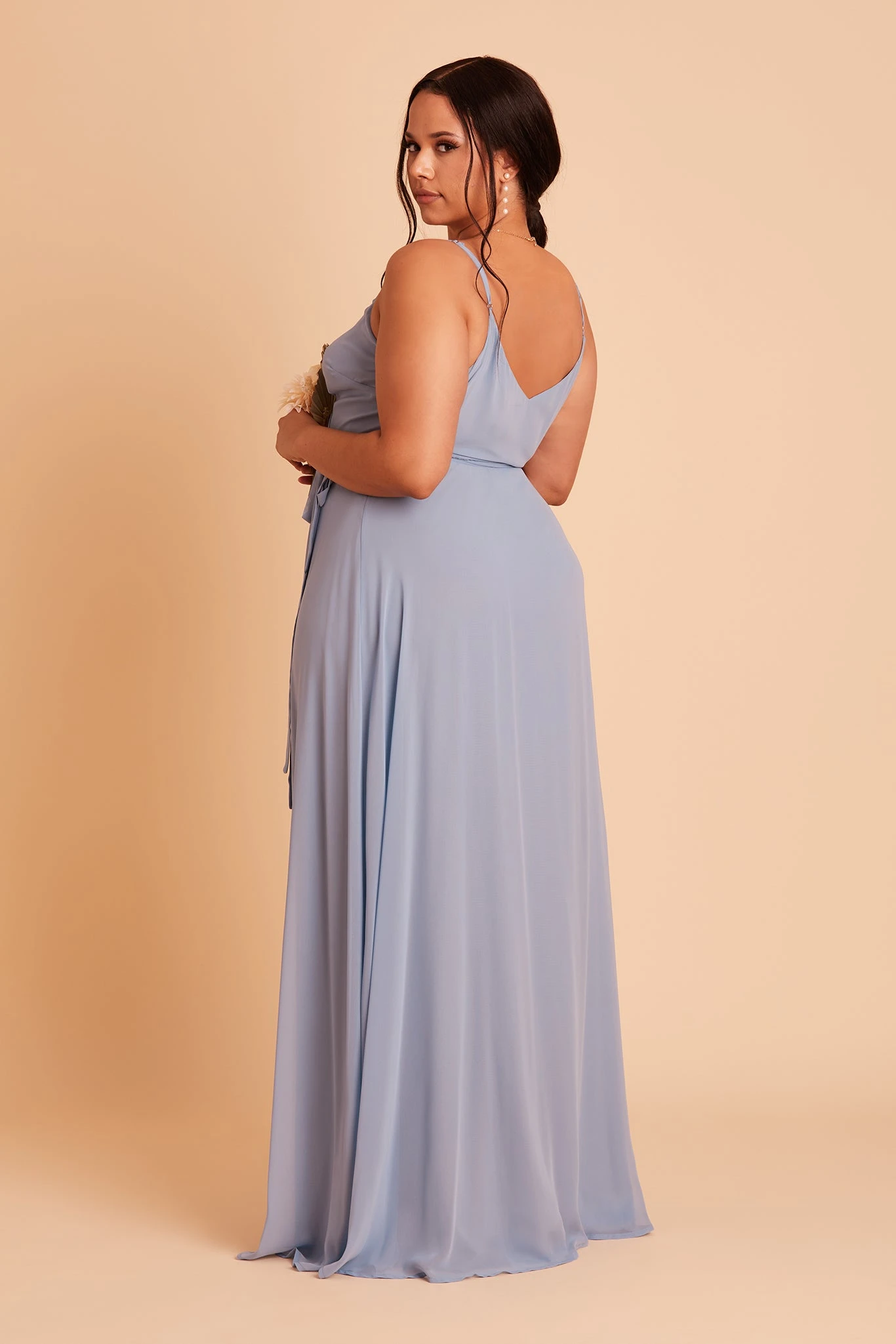 Cindy Chiffon Dress - Dusty Blue - Image 7