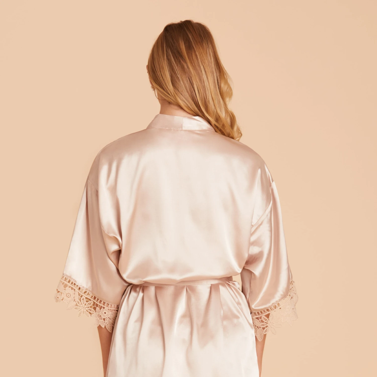 Claudine Lace Robe - Taupe - Image 11