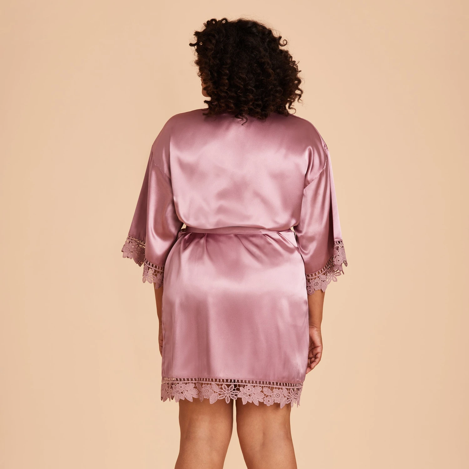 Claudine Lace Robe - Dark Mauve - Image 5