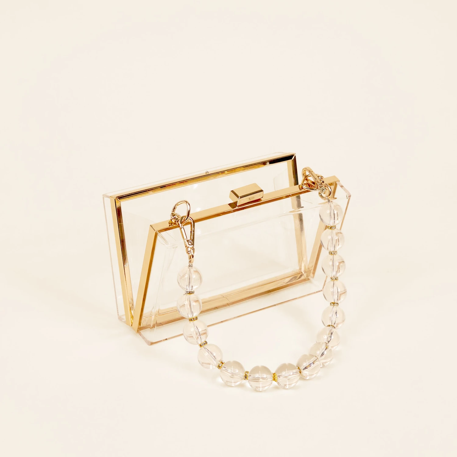 Clear Clutch With Clear Beads - Image 2