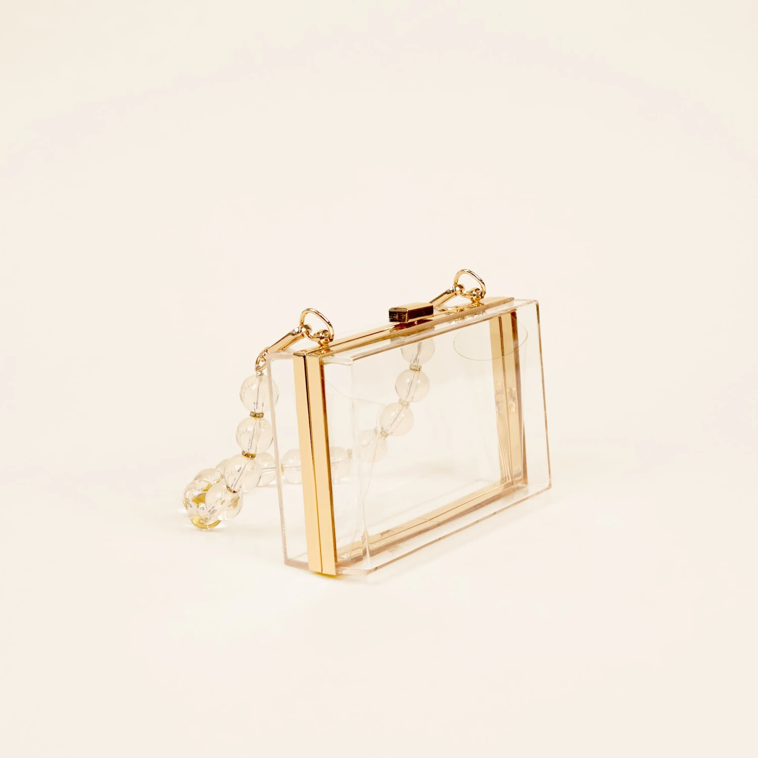Clear Clutch With Clear Beads - Image 3