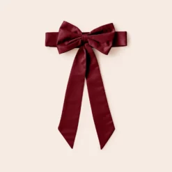 Liz Flower Girl Sash - Sheen Cabernet