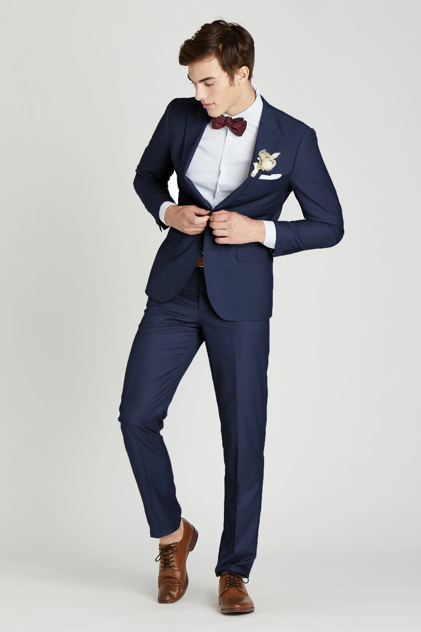 Brilliant Blue Suit Pants By SuitShop - Image 7