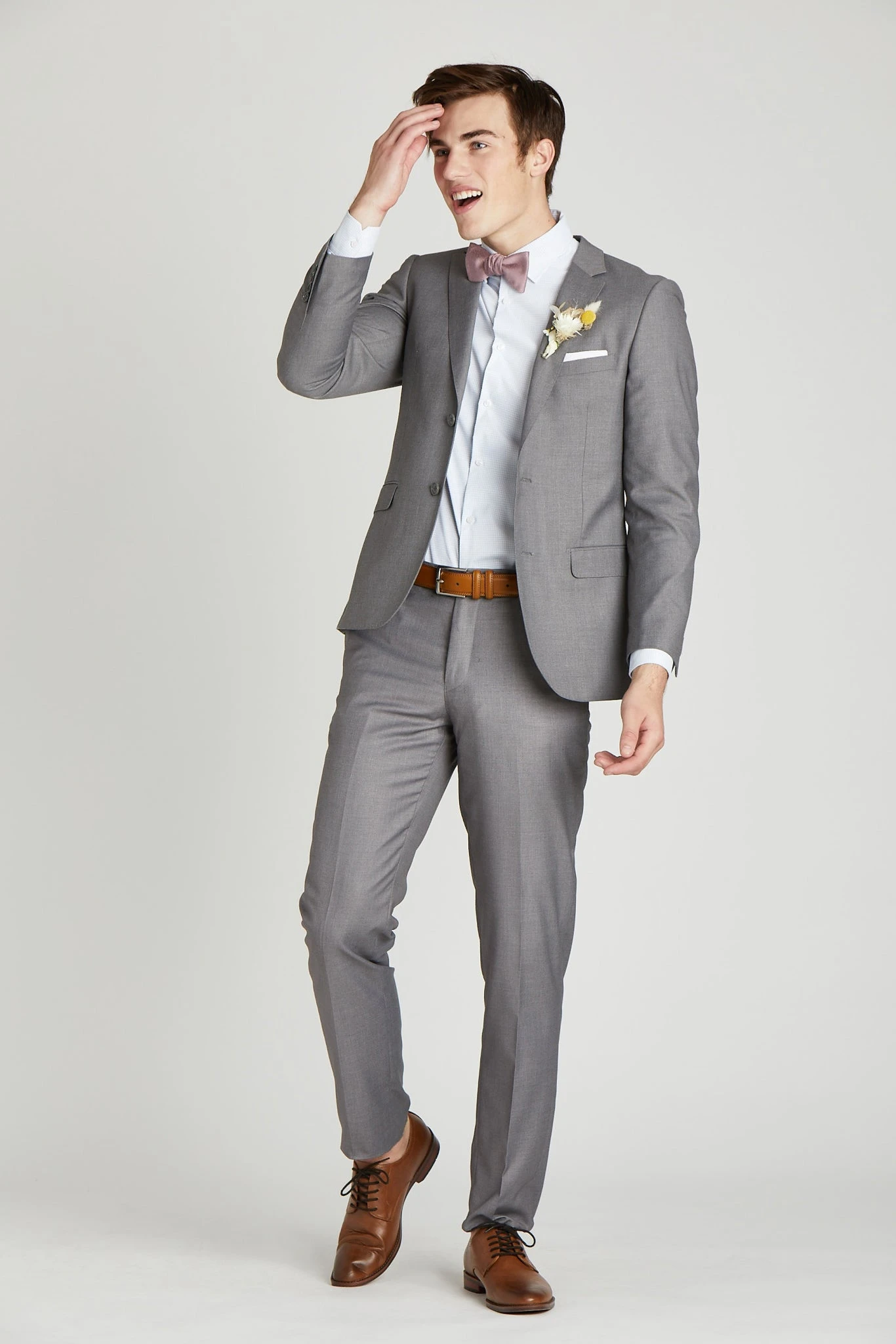 Textured Gray Suit Jacket By SuitShop - Image 3