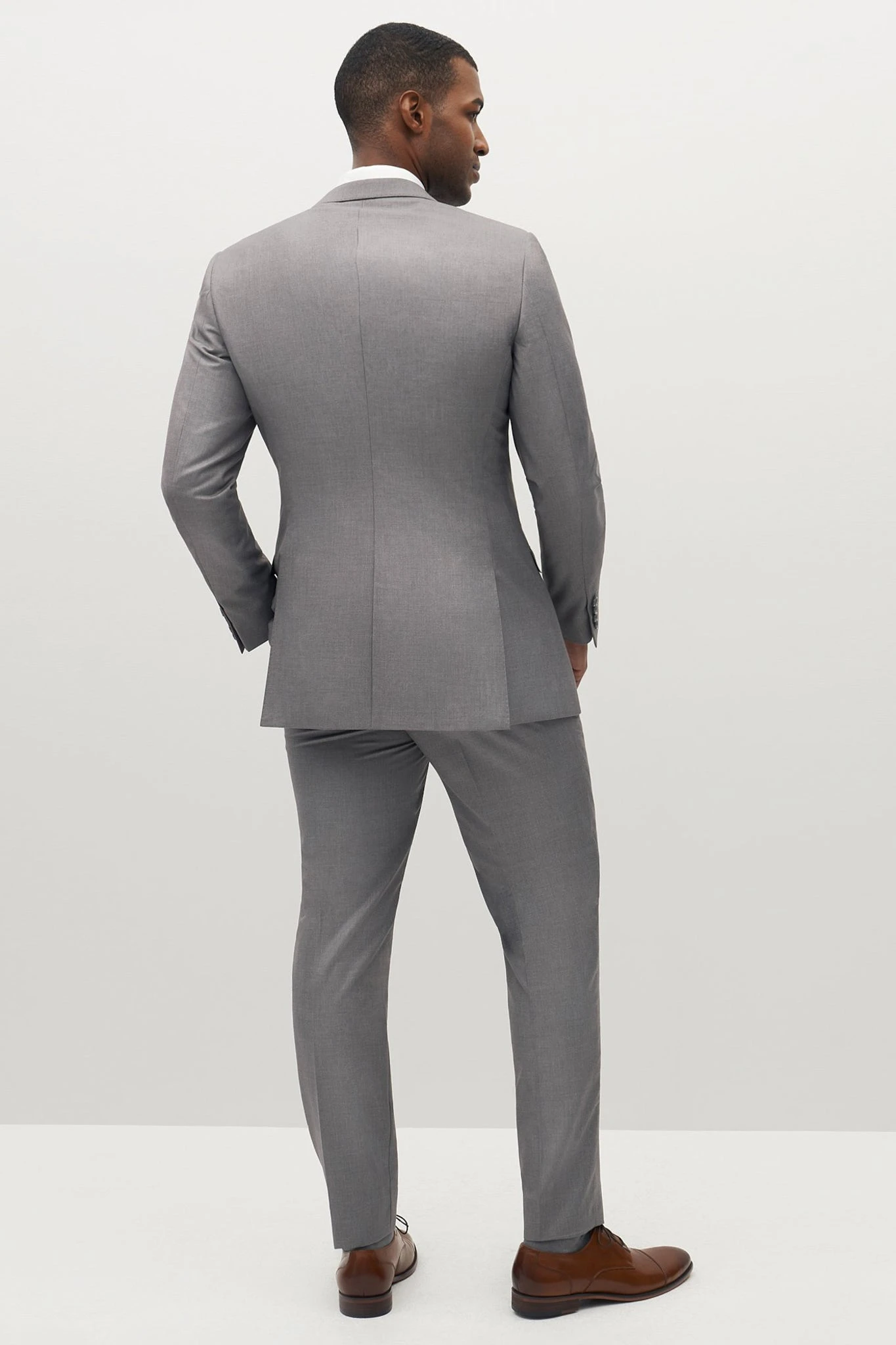 Textured Gray Suit Jacket By SuitShop - Image 5