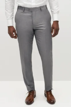 Textured Gray Suit Pants By SuitShop