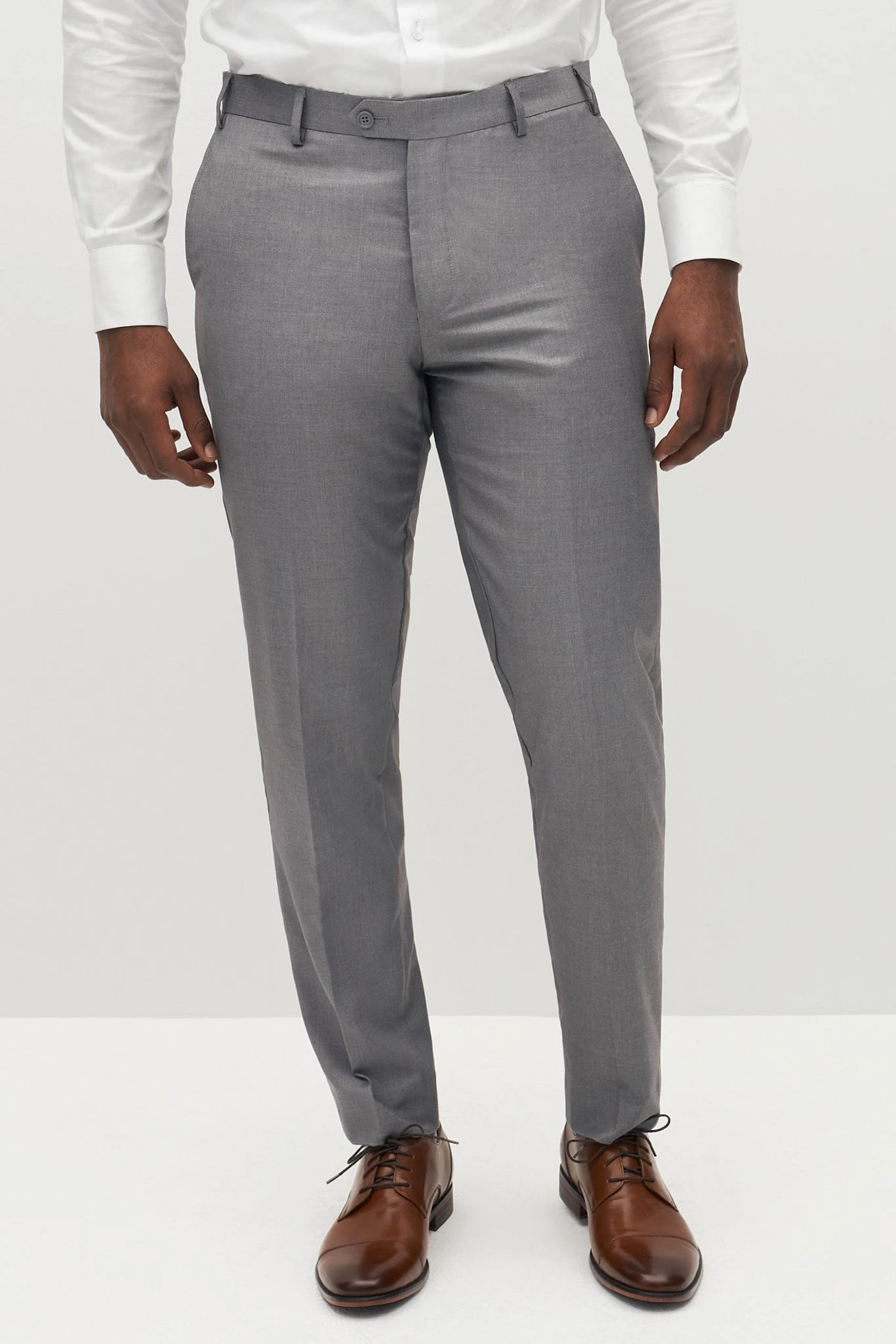 Textured Gray Suit Pants By SuitShop