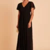 Hannah Empire Dress - Black