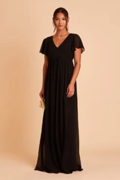 Hannah Empire Dress - Black