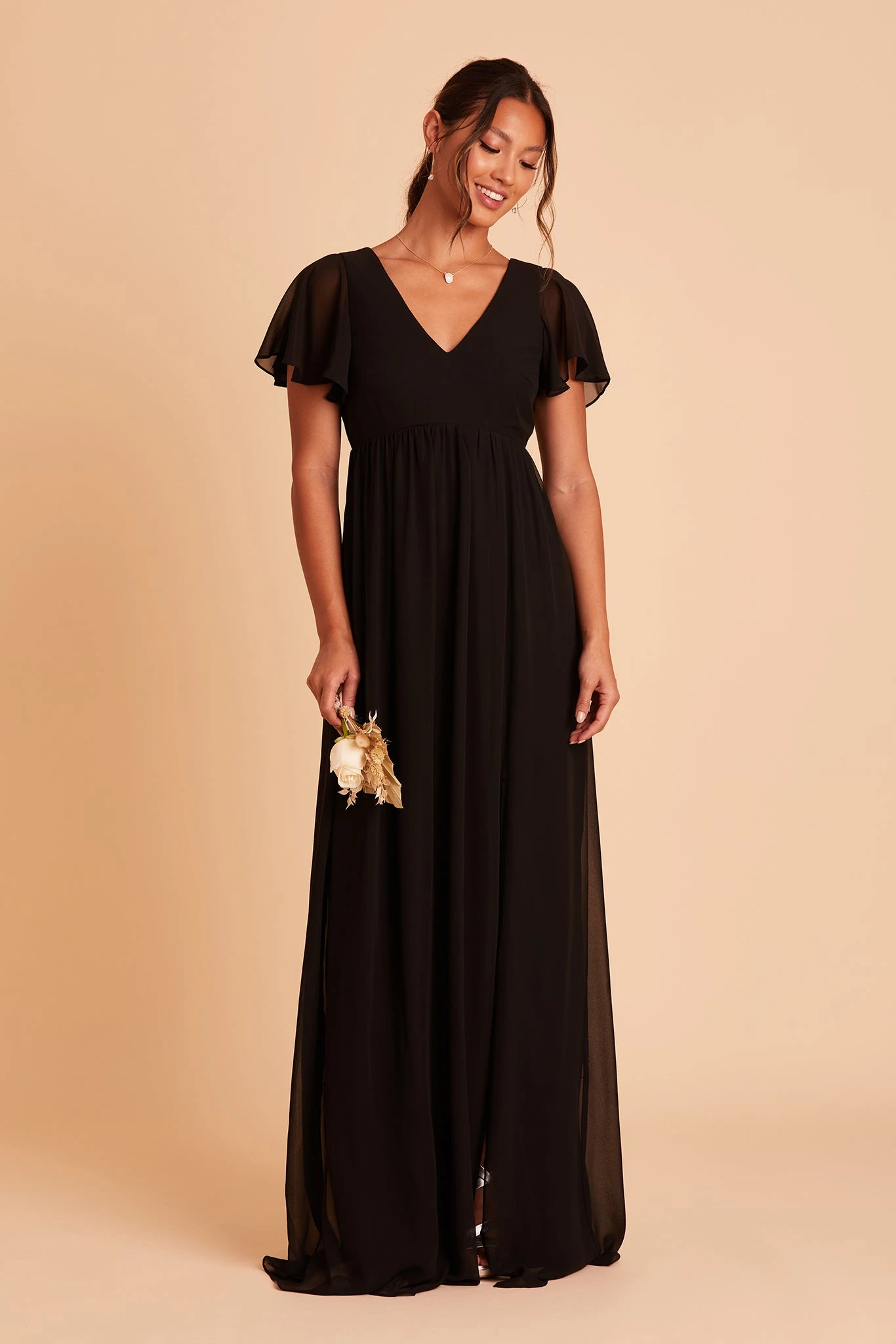 Hannah Empire Dress - Black - Image 5