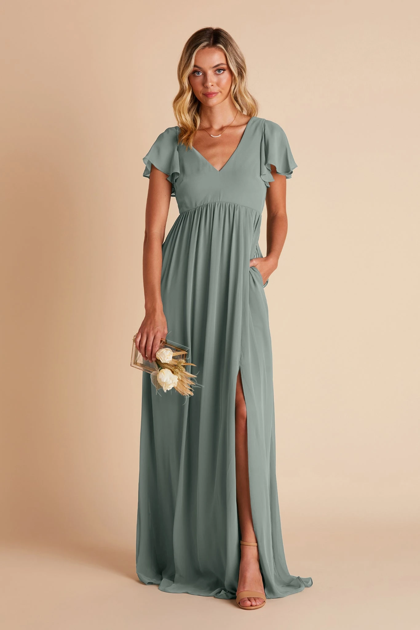 Hannah Empire Dress - Sea Glass - Image 6