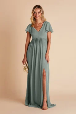 Hannah Empire Dress - Sea Glass