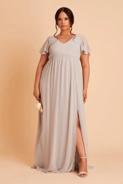 Hannah Empire Dress - Dove Gray